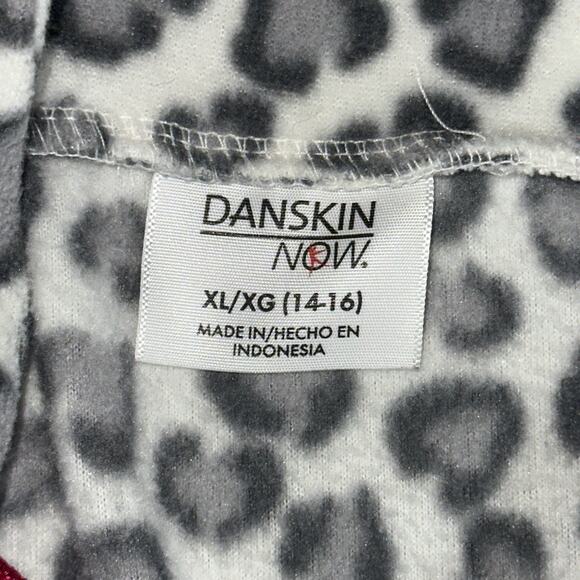 Danskin Now Leopard Print ¼‑Zip Girls Fleece Pullover XL - Picture 3 of 8